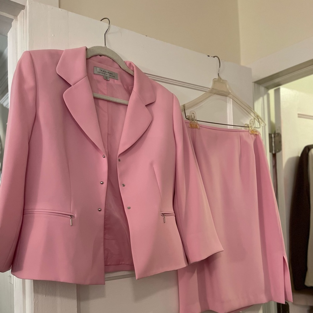 Pink Tahari Skirt Suit